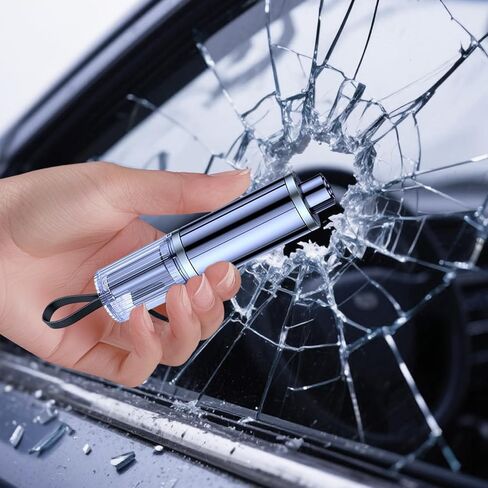 Mini Emergency Car Escape Tool-أداة تحطيم زجاجية 2-في 1 و CATTER CUTTER مع تصميم سلسلة المفاتيح ، مطرقة أمان مضغوطة لاستخدام السيارة (حزمة واحدة) in Saudi Arabia