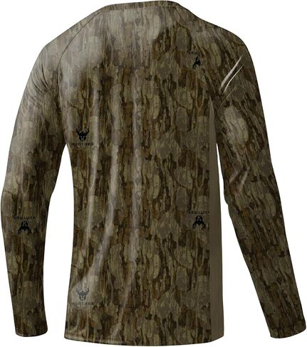 Huntrex Men Men Men Camo Hunting مع جيب سحاب-UPF أكثر من 50 قمصان صيد حماية أشعة الشمس in Saudi Arabia