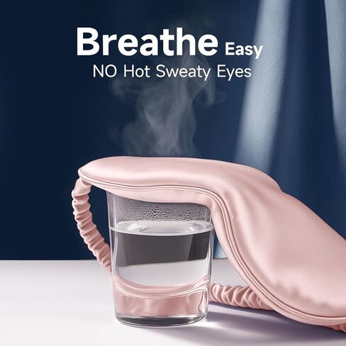 umisleep 100 ٪ قناع نوم حرير نقي التوت ، 22 ألياف ناعمة وسلسة ، قناع العين المتنفس للنساء والرجال ، قناع نوم أفضل لحظر الخفيفة مع حقيبة سفر ، عصبون قابل للتعديل ، أسود ، أسود in Kuwait