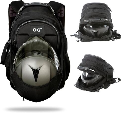 OG Original GetAway Motorcycle Backpack Waterproof, Man, Hard Shell, Large Capacity, Expandable 35L-45L, Motorbike Helmet Bag, Helmet Rucksack, Antitheft, Reflective, USB, Laptop in Saudi Arabia