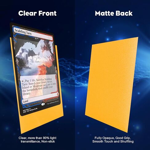 100pcs MTG Card Sleeves, White & Black Dual Matte Card Sleeves, Anti-Glare, Tear Resistant, Standard Card Size Card Sleeve Deck Protectors for MTG Yugioh Trading Cards in Kuwait