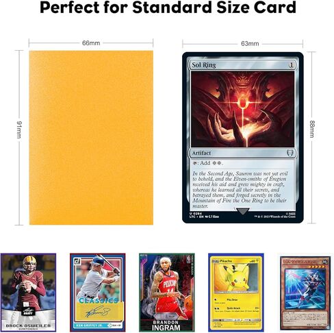 100pcs MTG Card Sleeves, White & Black Dual Matte Card Sleeves, Anti-Glare, Tear Resistant, Standard Card Size Card Sleeve Deck Protectors for MTG Yugioh Trading Cards in Kuwait