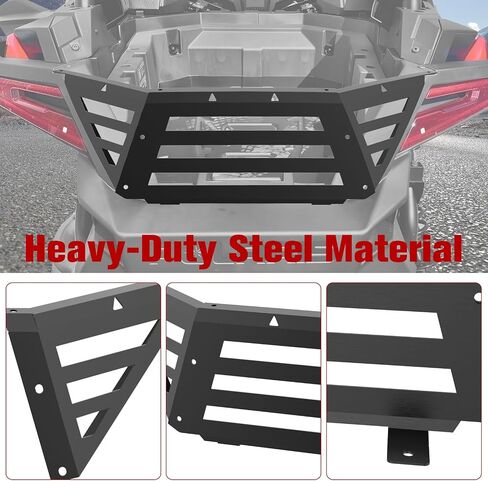Rear Cargo Bed Extender Tailgate Compatible with 2022 2023 2024 Polaris RZR PRO R/PRO R 4, Black Heavy Duty Steel Back Bed Enclosure Rack Accessories in Saudi Arabia