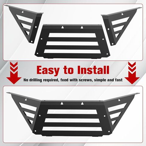 Rear Cargo Bed Extender Tailgate Compatible with 2022 2023 2024 Polaris RZR PRO R/PRO R 4, Black Heavy Duty Steel Back Bed Enclosure Rack Accessories in Saudi Arabia