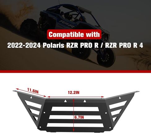 Rear Cargo Bed Extender Tailgate Compatible with 2022 2023 2024 Polaris RZR PRO R/PRO R 4, Black Heavy Duty Steel Back Bed Enclosure Rack Accessories in Saudi Arabia