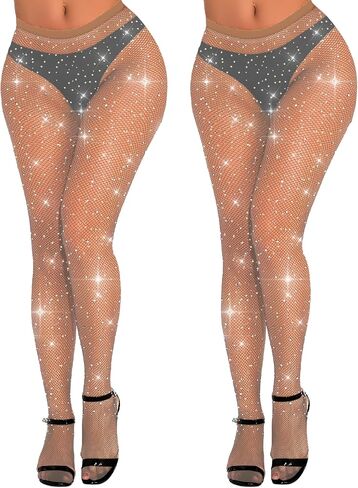 Buauty 2 Pack Sarclly Fishnet Gockits للنساء ، شباك صيد الراين ، جوارب عالية من الخصر in Saudi Arabia