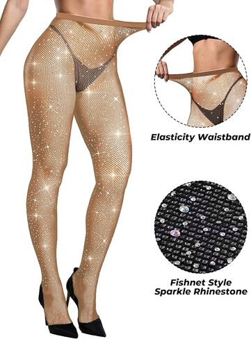Buauty 2 Pack Sarclly Fishnet Gockits للنساء ، شباك صيد الراين ، جوارب عالية من الخصر in Saudi Arabia