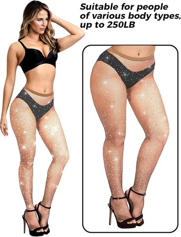 Buauty 2 Pack Sarclly Fishnet Gockits للنساء ، شباك صيد الراين ، جوارب عالية من الخصر in Saudi Arabia