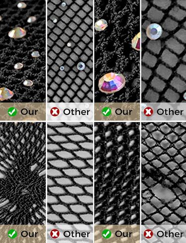 Buauty 2 Pack Sarclly Fishnet Gockits للنساء ، شباك صيد الراين ، جوارب عالية من الخصر in Saudi Arabia