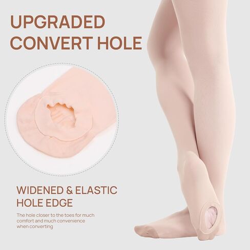 Manzi Convertible Dance Ports Women Women Pro Transition Ballet Packs Ultra-Soft Pack من 2 in Kuwait