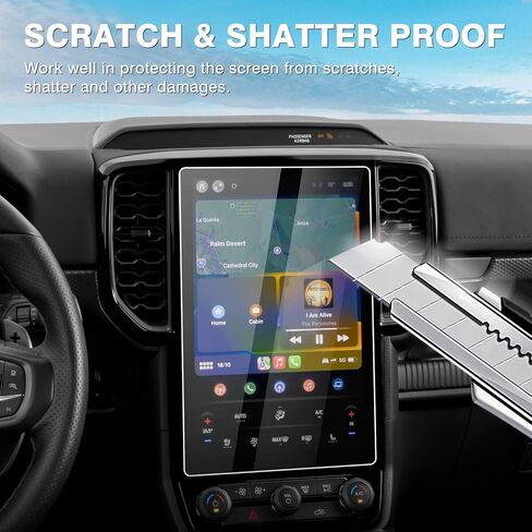 واقي شاشة Karltys 2 Pack لـ 2020-2023 Ford Escape SYNC 3 SE SEL Titanium /18-22 EcoSport شاشة لمس 8 بوصة، زجاج مقسى ملاحة 9H، ملحقات واقي شاشة راديو السيارة in Kuwait