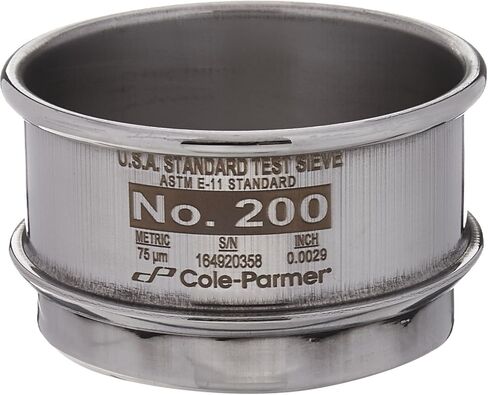 Cole-Parmer 3"-Diameter Sieve, Full Height Stainless Steel, No. 18 (1.00mm) in Saudi Arabia