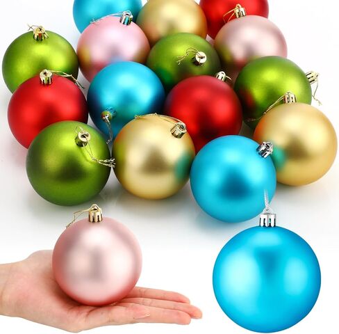 Christmas Large Blank White Ball Ornaments, 3.15 Inch DIY Christmas Balls for Kids White Ball Hanging Ornaments DIY Craft Activities for Christmas Tree Gift Box (Matte White, 24) in Saudi Arabia