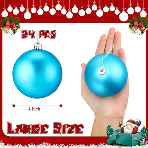 Christmas Large Blank White Ball Ornaments, 3.15 Inch DIY Christmas Balls for Kids White Ball Hanging Ornaments DIY Craft Activities for Christmas Tree Gift Box (Matte White, 24) in Saudi Arabia