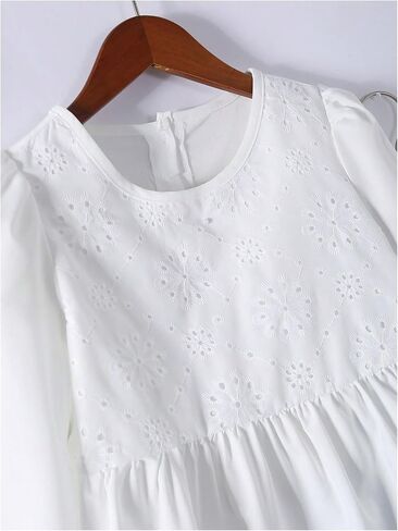 Oyoangle Girl's Fall Assits 2 قطعة طويلة الأكمام العيينة Babydoll Top and Flare Jeans in Saudi Arabia
