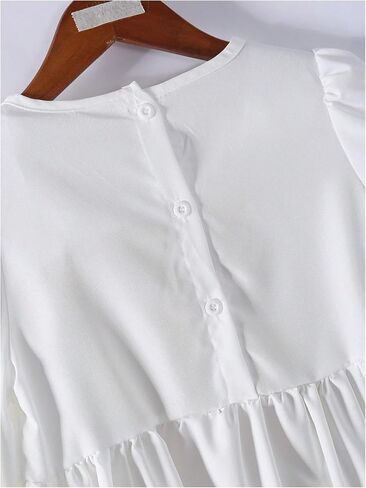 Oyoangle Girl's Fall Assits 2 قطعة طويلة الأكمام العيينة Babydoll Top and Flare Jeans in Saudi Arabia
