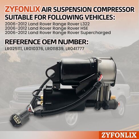 ضاغط التعليق الجوي متوافق مع 2006-2012 Range Rover L322 Hitachi Type Land Rover Rover Rover HSE ورقم OEM Supercharged LR025111 ، LR010376 ، LR011839 ، LR041777777777 in Kuwait
