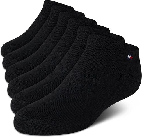Tommy Hilfiger Kids Athletic Socks - 6 Pack Breathable No Show Low Cut Ankle Socks for Boys and Girls (Sizes: S-L) in Saudi Arabia