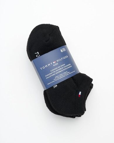 Tommy Hilfiger Kids Athletic Socks - 6 Pack Breathable No Show Low Cut Ankle Socks for Boys and Girls (Sizes: S-L) in Saudi Arabia