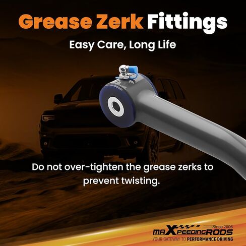 MaxPeedingRods قابلة للتعديل 1.5-4.5 بوصة شريط المسار الأمامي لجيب شيروكي XJ 1984-2001 ، Wrangler TJ 1997-2006 in Saudi Arabia