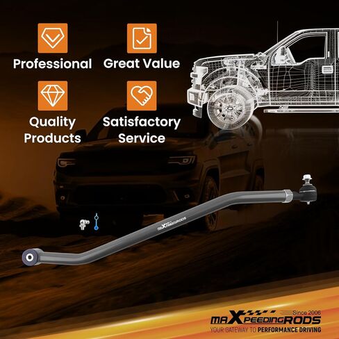 MaxPeedingRods قابلة للتعديل 1.5-4.5 بوصة شريط المسار الأمامي لجيب شيروكي XJ 1984-2001 ، Wrangler TJ 1997-2006 in Saudi Arabia