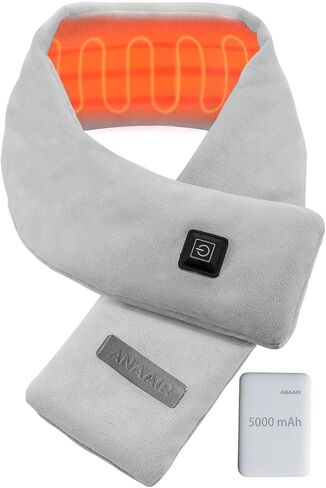 Neck Heating Pad, Electric Heated Scarf with 5000mAh Power Bank, Cordless Neck Warmer for Pain Relief in Saudi Arabia