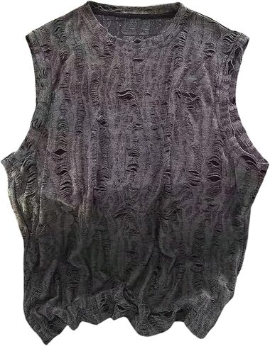 Gorglitter Men Men Summer Summer Dancal Tubs Tops Mustried Crew Neck Y2K Tees Tops Streetwear in Saudi Arabia