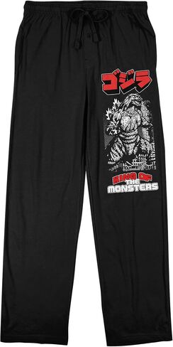 Godzilla Classic Kanji Character Men's Black Sleep Pajama Pants in Saudi Arabia