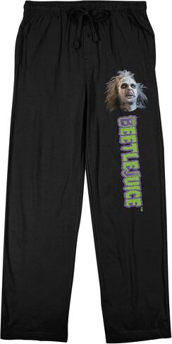 BioWorld Beetlejuice Betelgeuse Face & Logo Men's Black Sleep Pants Pajama in Saudi Arabia