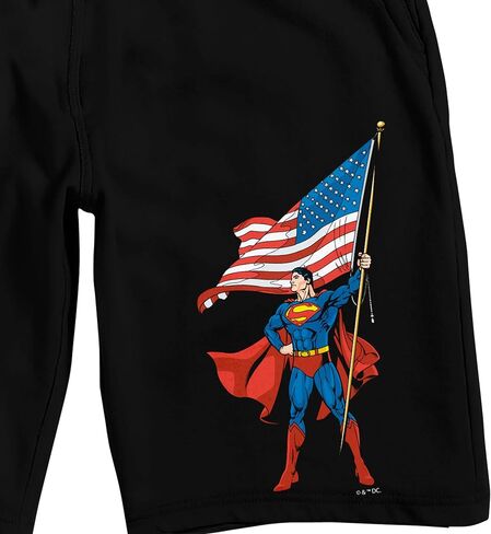 Superman Americana Men's Black Lounge Shorts in Saudi Arabia