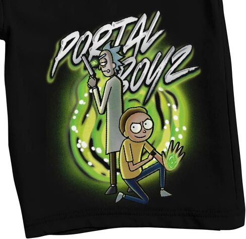Rick & Morty Portal Boys Men Men Graphic Sleep Shorts in Saudi Arabia