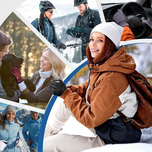 SIMARI Winter Waterproof Warm Gloves Women Men with Touchscreen Fingers, Ski Snow Windproof for Cold Weather Thermal, for Running Hiking Driving Cycling Outdoor Sports Daily Work in Saudi Arabia