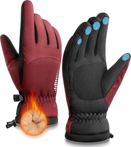 SIMARI Winter Waterproof Warm Gloves Women Men with Touchscreen Fingers, Ski Snow Windproof for Cold Weather Thermal, for Running Hiking Driving Cycling Outdoor Sports Daily Work in Saudi Arabia