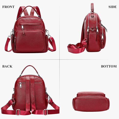 ALTOSY Genuine Leather Backpack for Women Small Convertible Backpack Purse Ladies Shoulder Bag 4 in 1 to Carry in Saudi Arabia