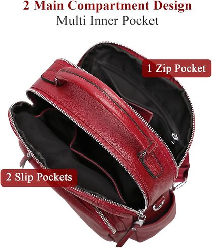 ALTOSY Genuine Leather Backpack for Women Small Convertible Backpack Purse Ladies Shoulder Bag 4 in 1 to Carry in Saudi Arabia