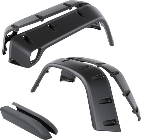 Kojem 7 "Fender Flares متوافق مع 1997-2006 Jeep Wrangler TJ 2004-2006 Wrangler LJ ، واقي عجلة الطراز الممتدة على الجيب السلس محكم 6pcs in Saudi Arabia
