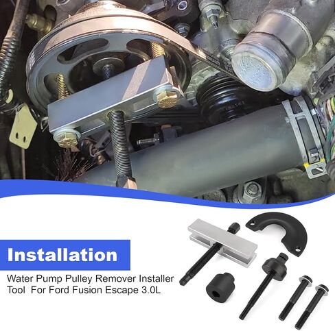 أداة تثبيت بكرة مضخة المياه ، أدوات التثبيت الكاملة 3.0L محرك Duratec متوافق مع Ford Fusion 2006-2012 Escape 2001-2012 for Lincoln MKZ 2007-2012 8069 7483A in Saudi Arabia
