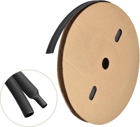 MECCANIXITY Heat Shrink Tubing, 3:1 Ratio 3/32 Inch Diameter 50ft Adhesive Lined Dual Wall Heat Shrink Tube Waterproof Sealed Black in Saudi Arabia
