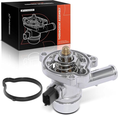 A-Premium Upgraded Aluminum Engine Coolant Thermostat Housing Assembly with Sensor & O-ring Compatible with Chevy Cruze 11-16, Sonic 12-20, Trax 13-21 & Buick Encore 13-21, 1.4L, Replace# 55565336 in Saudi Arabia