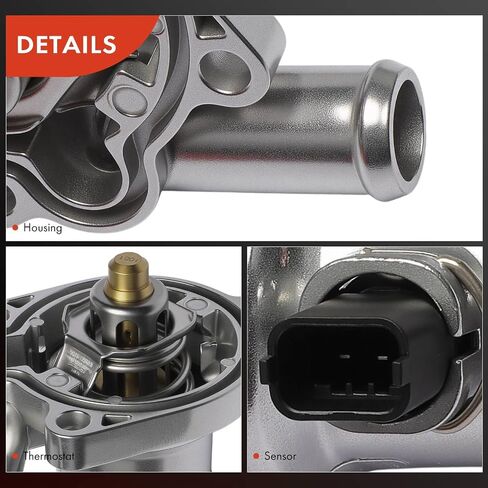 A-Premium Upgraded Aluminum Engine Coolant Thermostat Housing Assembly with Sensor & O-ring Compatible with Chevy Cruze 11-16, Sonic 12-20, Trax 13-21 & Buick Encore 13-21, 1.4L, Replace# 55565336 in Saudi Arabia