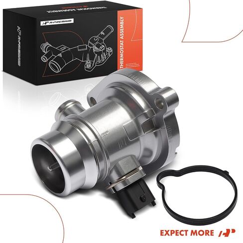 A-Premium Upgraded Aluminum Engine Coolant Thermostat Housing Assembly with Sensor & O-ring Compatible with Chevy Cruze 11-16, Sonic 12-20, Trax 13-21 & Buick Encore 13-21, 1.4L, Replace# 55565336 in Saudi Arabia