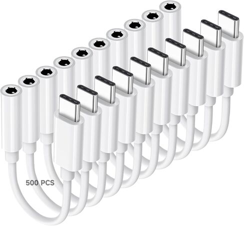 محول مقبس سماعة الرأس USB C إلى 3.5 مم، سلك كابل دونجل صوت Aux من النوع C متوافق مع iPhone 15/15 Pro/Pro Max/Plus، وSamsung Galaxy S23 S24 Ultra، وNote 20، وiPad Pro، وMacBook، وPixel XL in Kuwait
