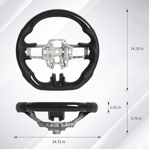 عجلة قيادة من ألياف الكربون هيدرو ديب تناسب 2015-2017 موستانج إيكوبوست GT شيلبي-موستانج GT350 GT350R 2.3L 5.0L بدون تسخين-JIANGGAI in Kuwait