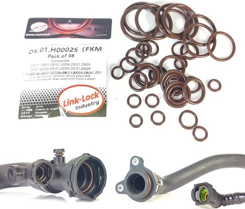 38pcs fkm Viton OK.01.H0002S أنبوب سائل تبريد/مجموعة من خرطوم الماء O-Ring Kit 1153853284 07119907330 11427615472 لـ BMW N20 F10 F07 F18 520I 528I 525I in Saudi Arabia