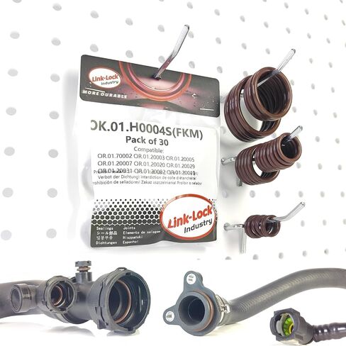 30pcs fkm Viton OK.01.H0004S محرك أنبوب سائل التبريد/خرطوم الماء O-Ring Kit 17211742636 17211712354 17227581147 11537545278 لـ BMW N51 N51 E91 E92 E93 325I 330I in Saudi Arabia