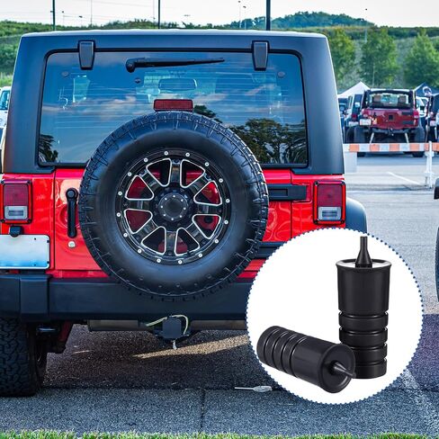 Tallew 4 PCS Tailgate Prepor Tire Stop Stop Stop Kit Pumper Pumper Pumpers مثبتات الباب الخلفية المضادة للورات متوافقة مع طرازات 2007-2024 JK/JL ، الملحقات الخارجية المطاطية لحامل الإطارات الاحتياطية in Kuwait