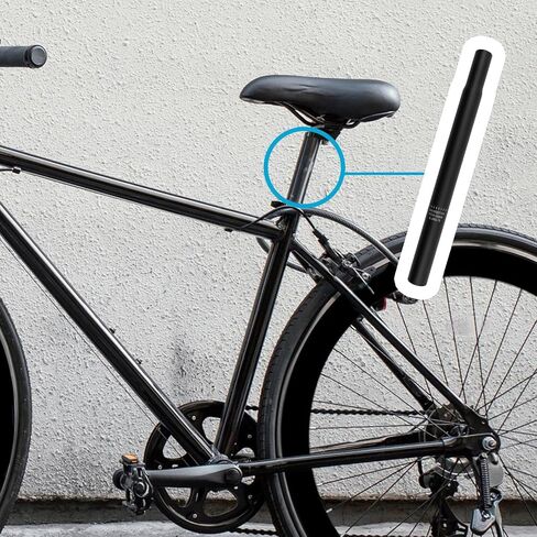 MY MIRONEY 2PCS Bike Seatpost Matte Black Bike Seat Post with Scale Aluminum Alloy Bicycle Seat Post Replacement for Road & Mountain Bike, 25.4 x 250mm in Saudi Arabia
