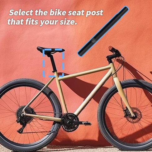 MY MIRONEY 2PCS Bike Seatpost Matte Black Bike Seat Post with Scale Aluminum Alloy Bicycle Seat Post Replacement for Road & Mountain Bike, 25.4 x 250mm in Saudi Arabia