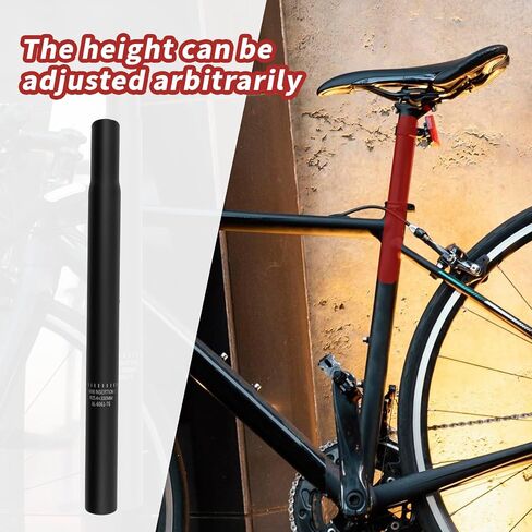 MY MIRONEY 2PCS Bike Seatpost Matte Black Bike Seat Post with Scale Aluminum Alloy Bicycle Seat Post Replacement for Road & Mountain Bike, 25.4 x 250mm in Saudi Arabia