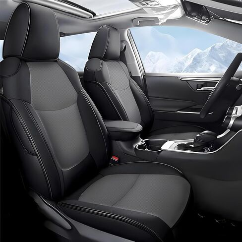 Custom Fit Seat Covers for Toyota Corolla Cross L,LE,XLE 2022 2023 2024 (Not for Hybrid),Full Set Faux Leather Corolla Cross Car Seat Covers Black/Gray in Saudi Arabia